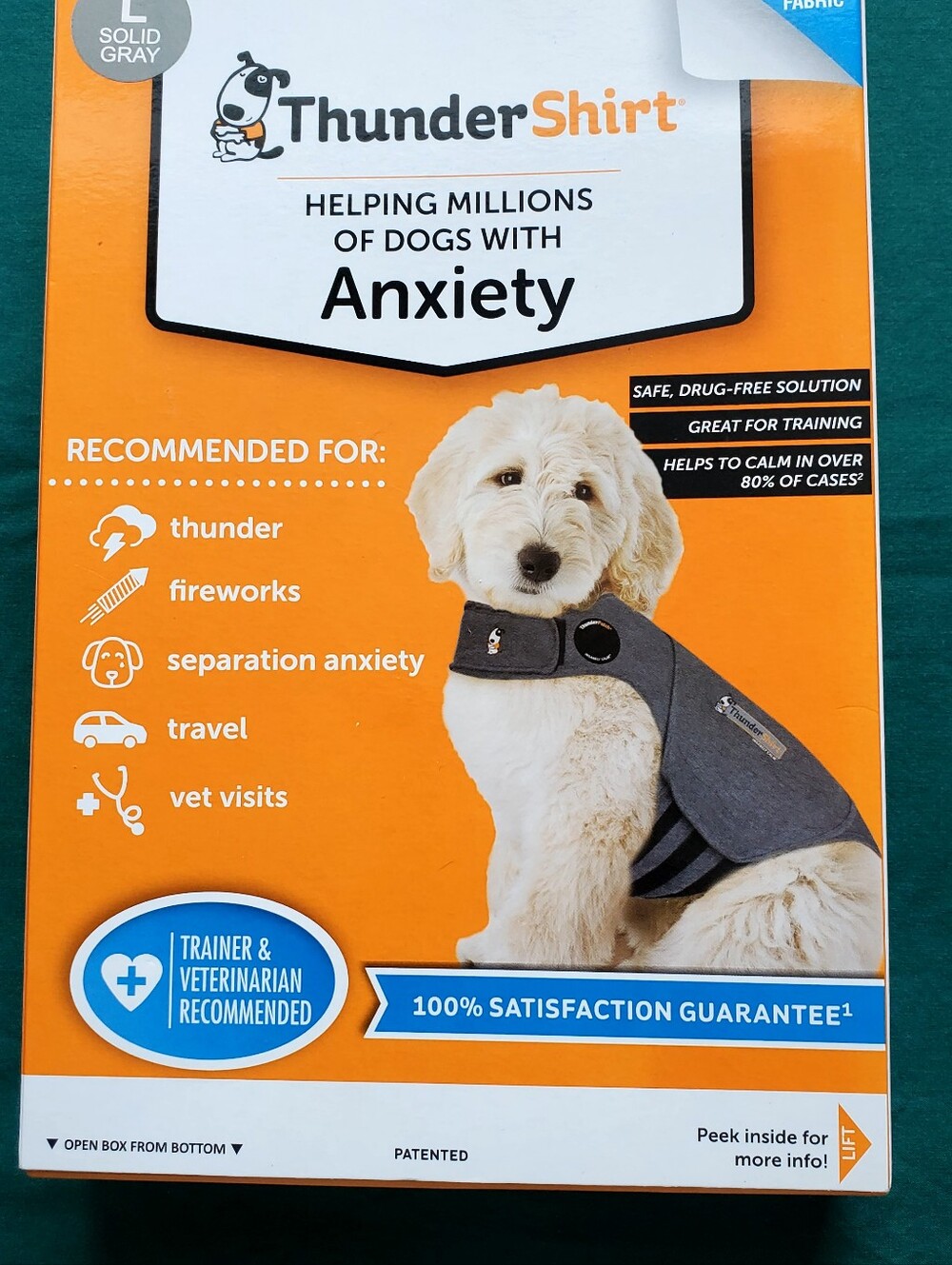 ThunderShirt Solid Gray Calming Shirt for Dogs - Anxiety Relief